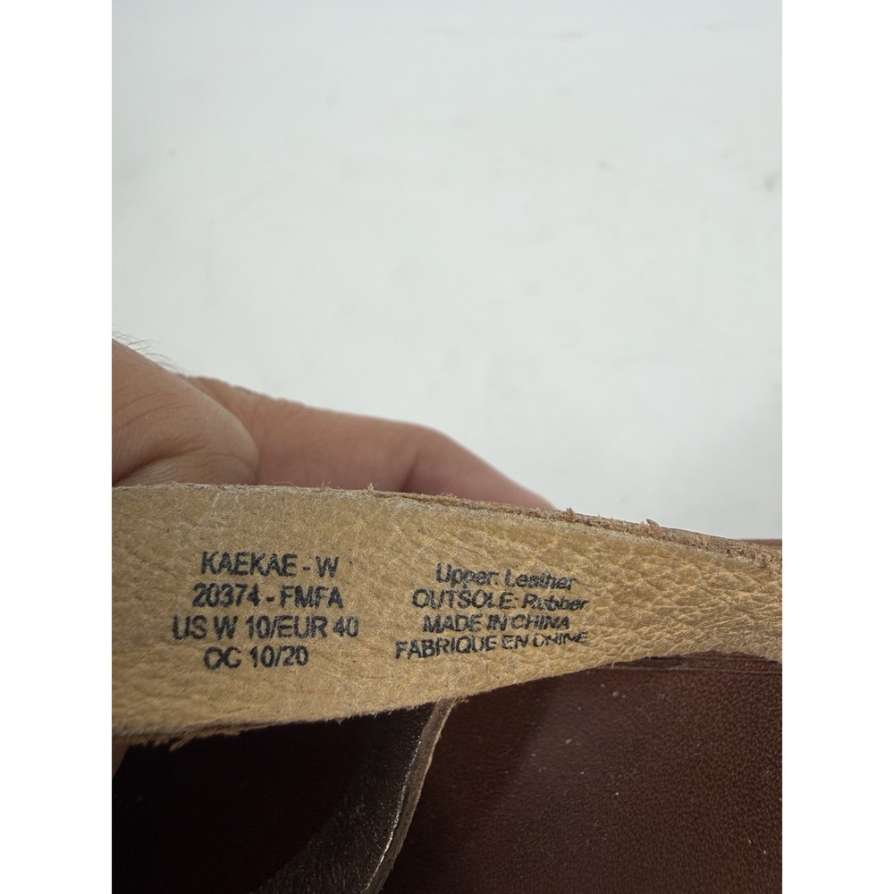 OluKai Kaekae Brown Leather Thong Slide In Sandals Womens Size 10 - Picture 8 of 10